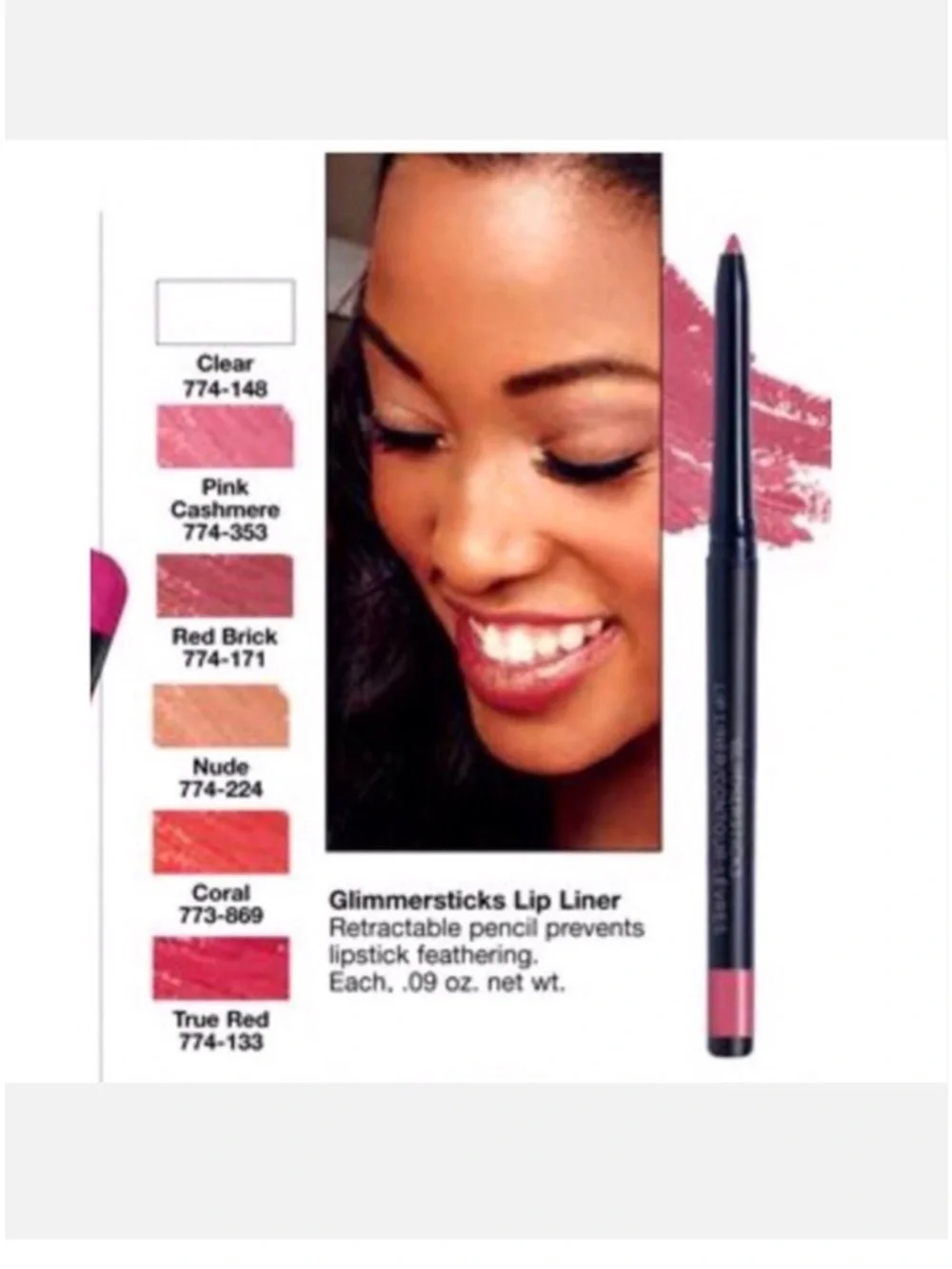 Avon True Color Glimmersticks Lip Liner Red